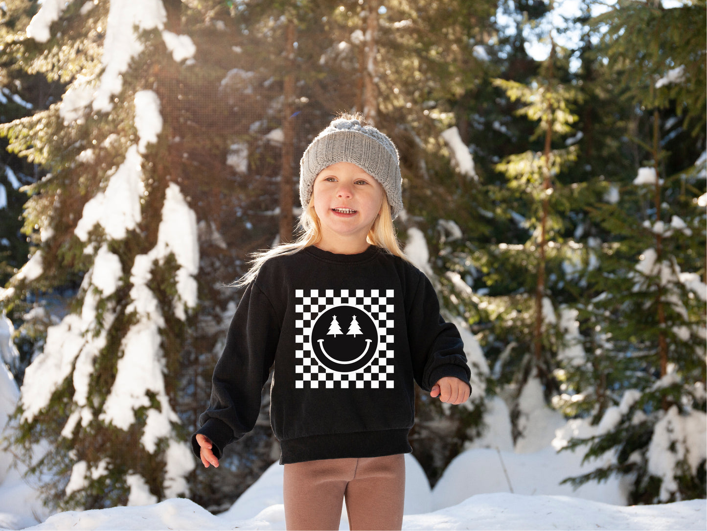 TREE SMILEY SWEATER <br> More colors available