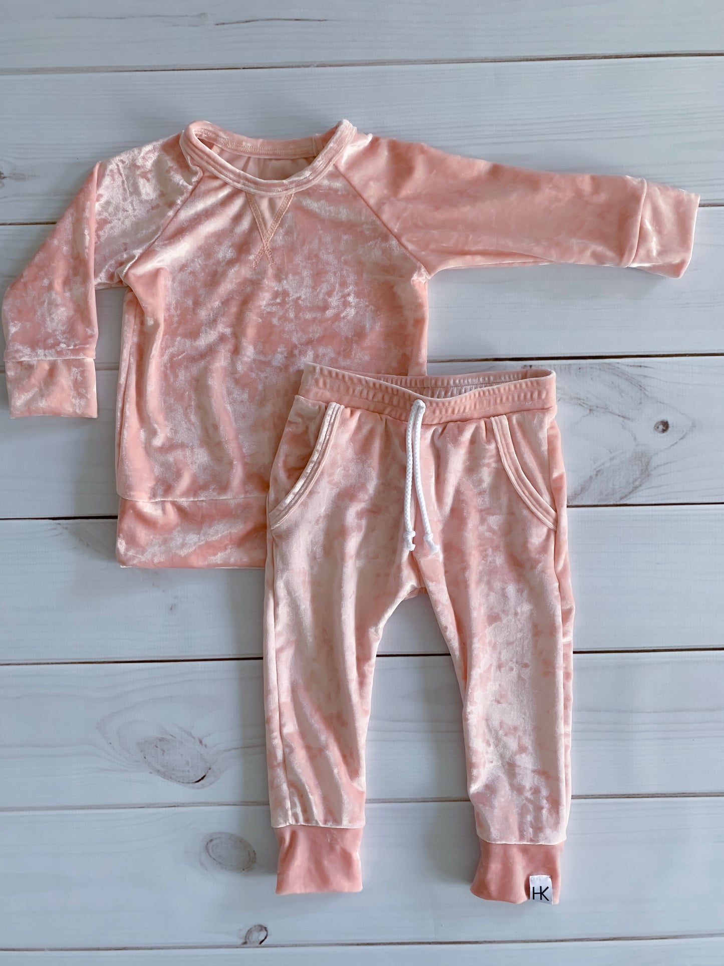 JOGGERS - PINK CRUSHED VELVET