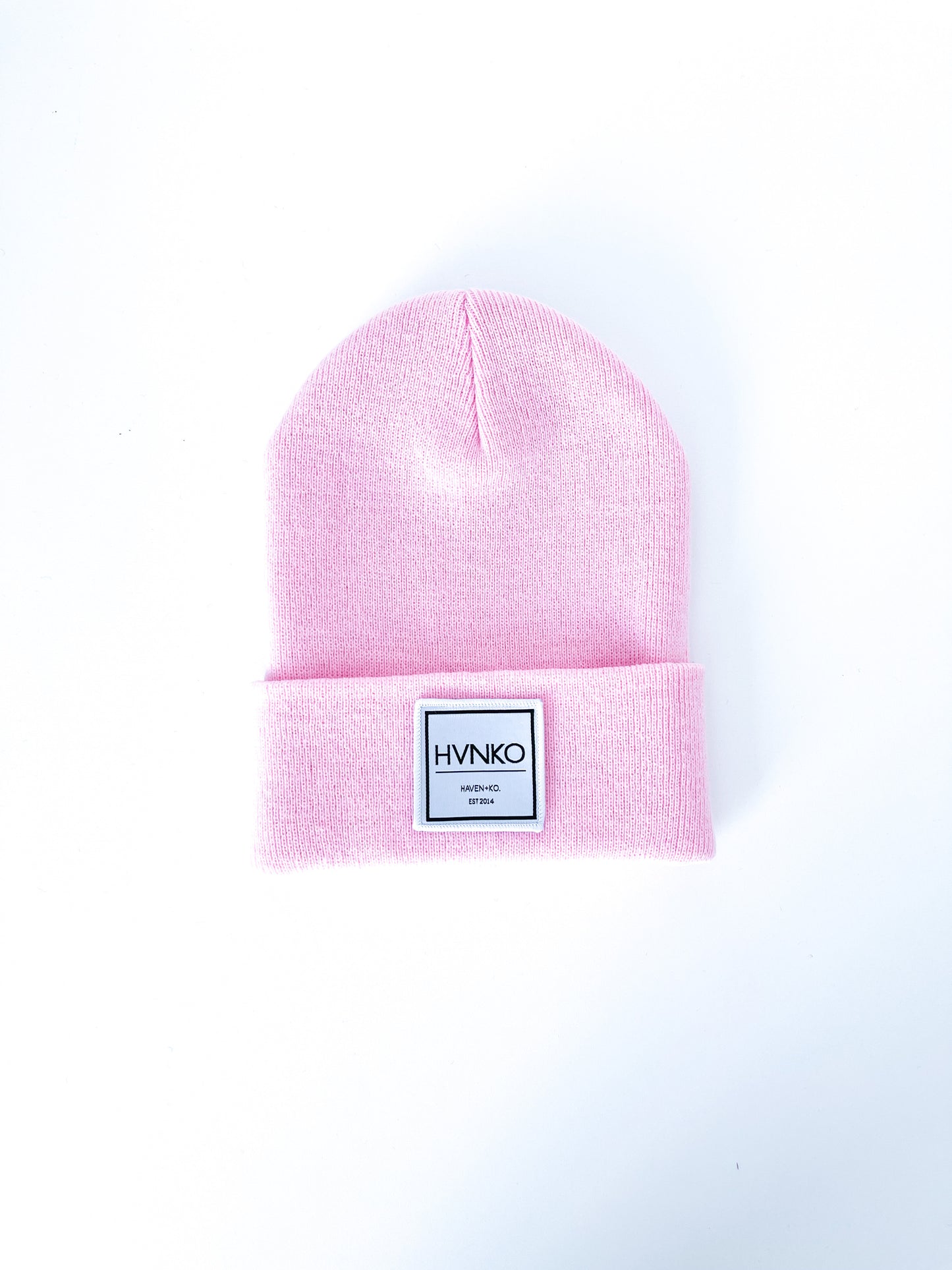Light Pink Beanie - Square Logo
