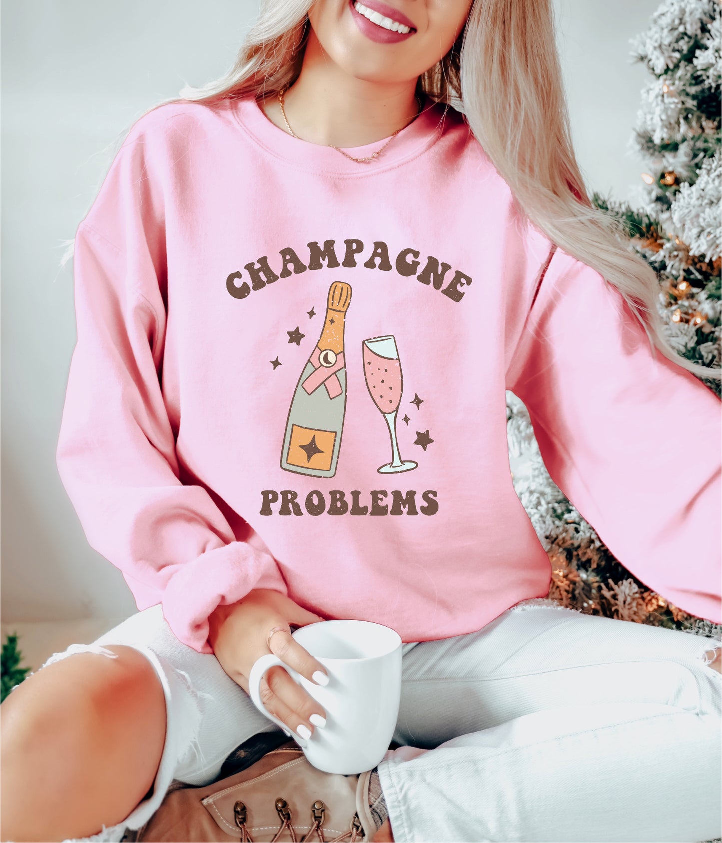 CHAMPAGNE PROBLEM SWEATER <br> More colors available
