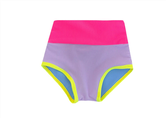 MINI CABO BOTTOMS - VIOLET X NEON PINK