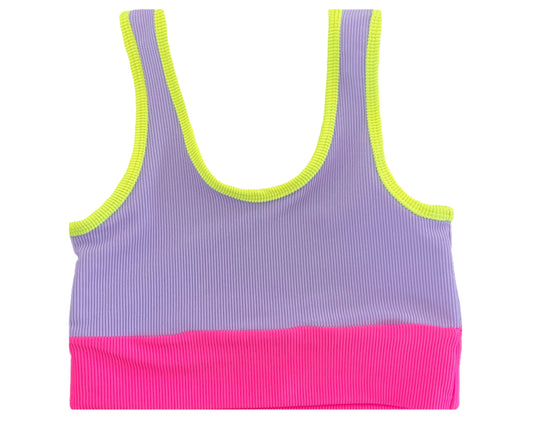 MINI BAJA TOP - VIOLET x NEON PINK