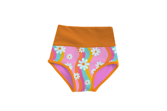 MINI CABO BOTTOMS - GROOVY FLORAL BOTTOMS