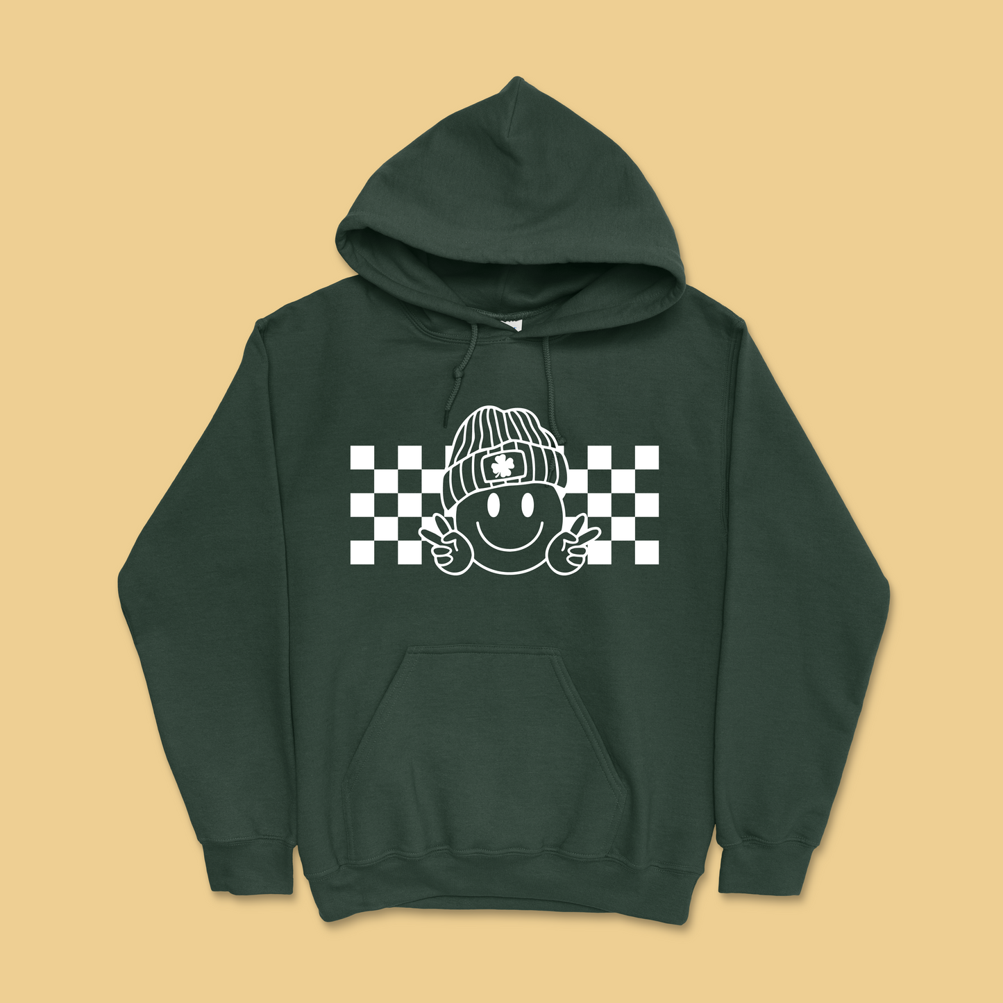 CHECKERED BEANIE YOUTH SWEATER <br> More colors available