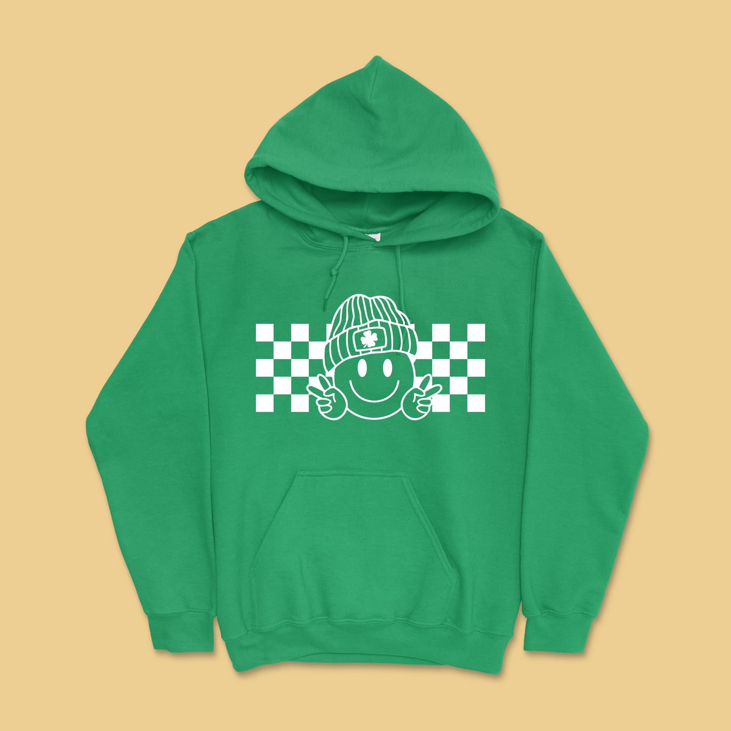 CHECKERED BEANIE YOUTH SWEATER <br> More colors available