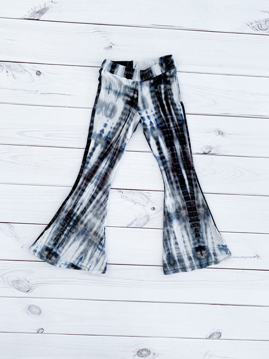 BELL BOTTOMS - BLACK AND WHITE TIE DYE