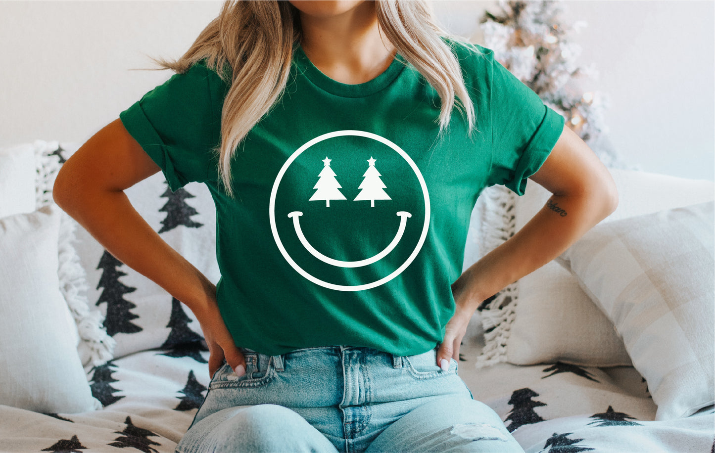 SMILEY TREE SHIRT <br> More colors available