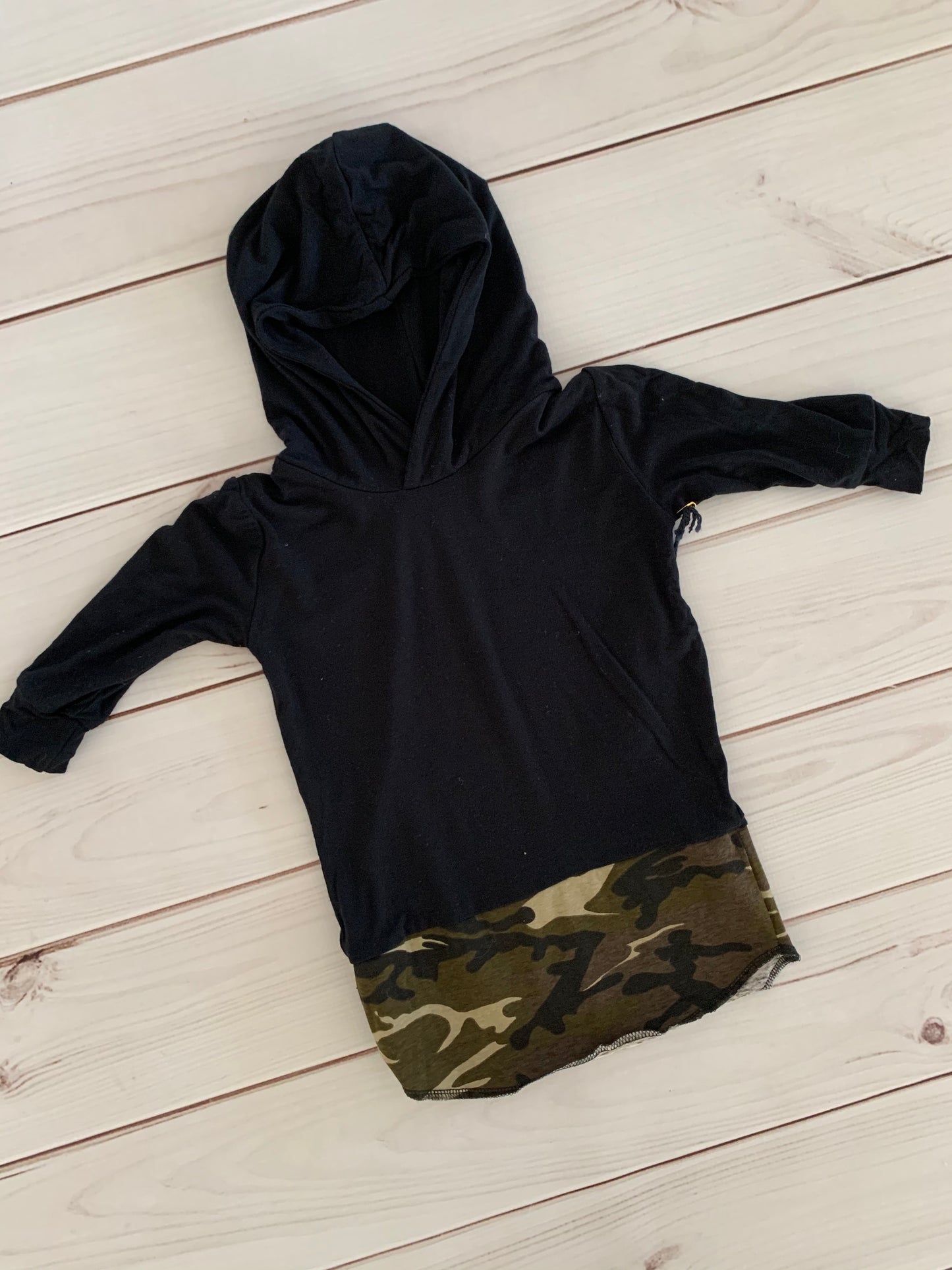 SALE Black / camo hoodie