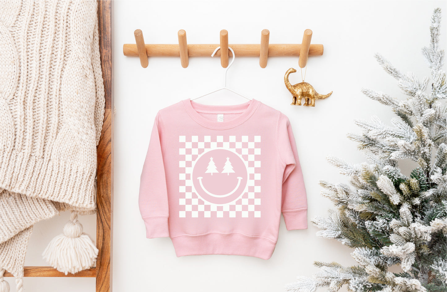 TREE SMILEY SWEATER <br> More colors available