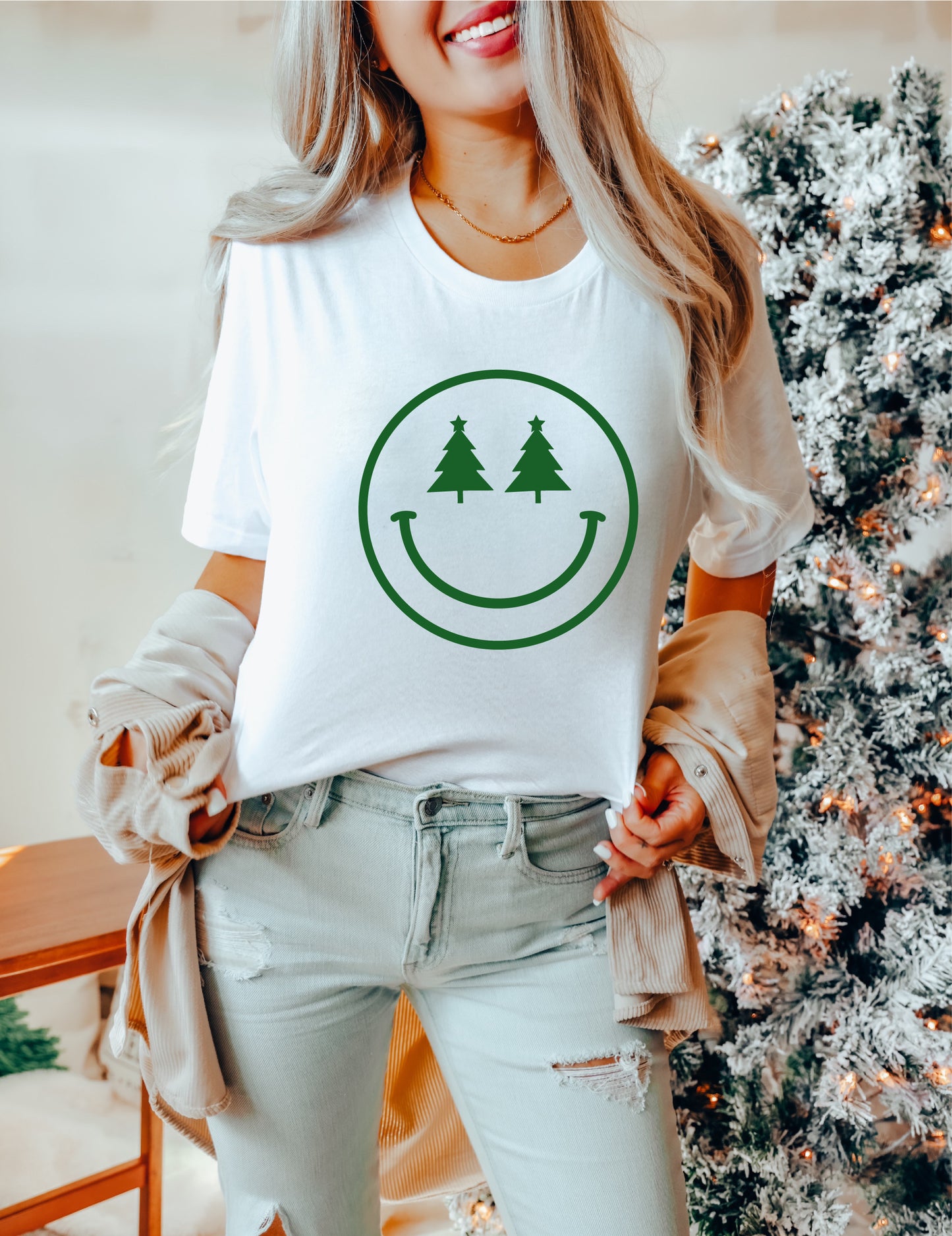 SMILEY TREE SHIRT <br> More colors available